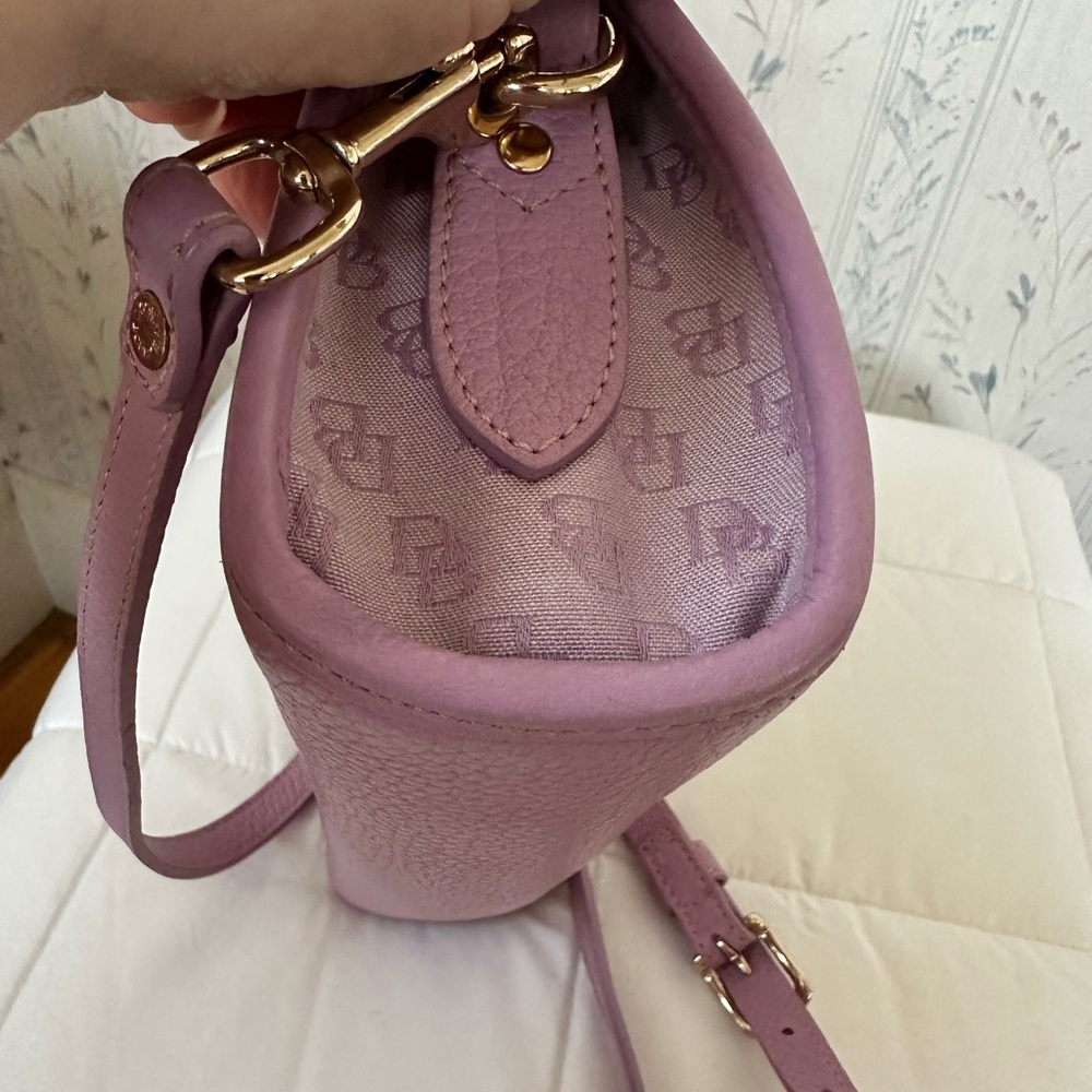Dooney & Bourke Purple Canvas & Leather Monogram Crossbody - Picture 6 of 16